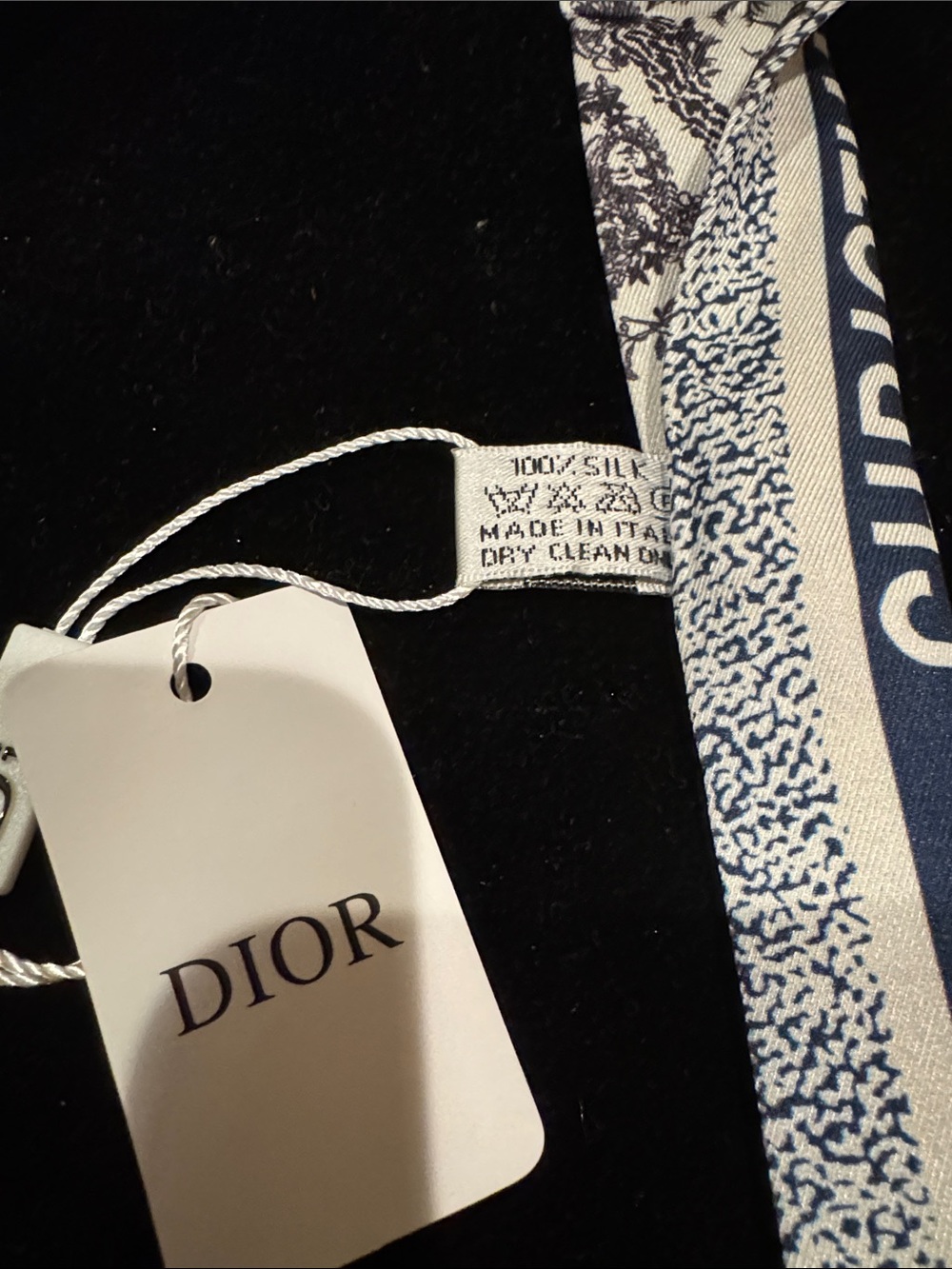 NEW Dior 100% Silk Twillie Scarf Tie - Picture 5 of 7